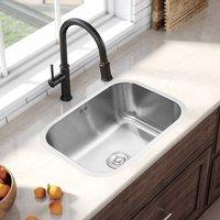 304 Stainless Steel Brushed Finish Square Stretch Sink