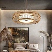 Lightsin LED Bamboo Pendant Light Drum-Shaped 45/60/70/80 Dia