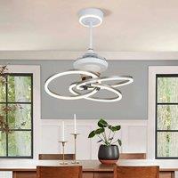 Lightsin Ceiling Fan with Light Quiet Copper Aluminum Fan Light with Remote Timer Control