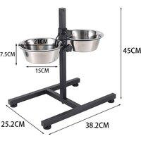 Adjustable Stainless Steel Elevated Dog Feeding Station