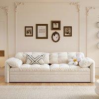 Cottonfy Cloud Elephant Ears Folding Corner Sofa Bed with Storage