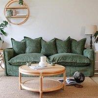 Cottonfy Corduroy Padded Upholstery Cloud Sofa for Small Apartment