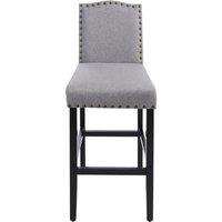 Livingandhome 2Pcs Linen Kitchen Counter Bar Stools, ZH1537