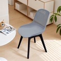 Classic White Plastic Chair, Set of Four, Durable and Lightweight