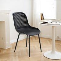 Classic White Plastic Chair, Set of Four, Durable and Lightweight