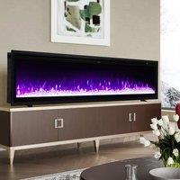42/50/60/73 inch Electric Fire 12 Vibrant Flame Colours Electric Fireplace with Remote