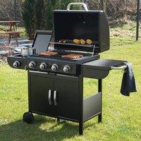 3/4/5-Burner Outdoor Gas Burner with Side Burner Gas Gill