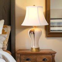 Lightsin Desk Lamp with Black Gold Gradient Glazed Ceramic Vase Design