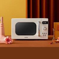 COMFEE 800W 20L Retro Microwave Oven with LED Display Red/Cream/Pastel Green