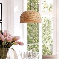 Lightsin Vintage Handwoven Bamboo Dome Pendant Light