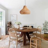 Lightsin Distinctive Handcrafted Bamboo Gourd Decorative Pendant Light