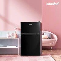 COMFEE 87L White/Black Under Counter Fridge Freezer with Adjustable Thermostat