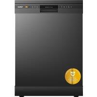 COMFEE 11L Black Freestanding Dishwasher, 60cm Full Size with 12 Place Settings and Quick Wash