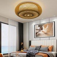 Lightsin Handcrafted Zen Bamboo Weave LED Ceiling Light
