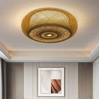 Lightsin Handcrafted Zen Bamboo Weave LED Ceiling Light