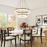 Lightsin Elegant LED Pendant Light with Onyx Glass Shade