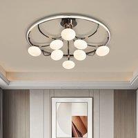 Lightsin Contemporary Iron Aluminum LED Ceiling Light with Marble Glass