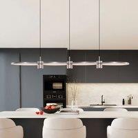 Lightsin Sleek Silver Linear Pendant Light with Acrylic Shades