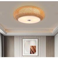 Lightsin Zen Bamboo Weave Ceiling Light with Antique Charm