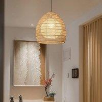 Lightsin Rattan Art Pendant Light Hanging Decor Rustic Style(Version A)