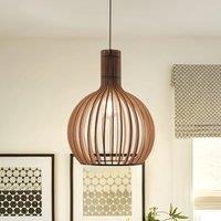 Lightsin Scandinavian LED Wooden Birdcage Pendant Light
