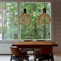 Lightsin Scandinavian LED Wooden Birdcage Pendant Light