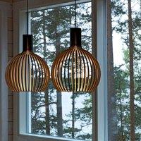 Lightsin Scandinavian LED Wooden Birdcage Pendant Light