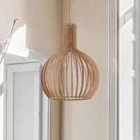 Lightsin Scandinavian LED Wooden Birdcage Pendant Light