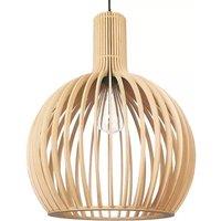 Lightsin Scandinavian LED Wooden Birdcage Pendant Light