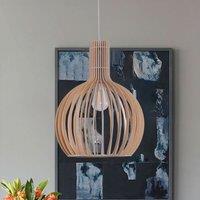 Lightsin Scandinavian LED Wooden Birdcage Pendant Light