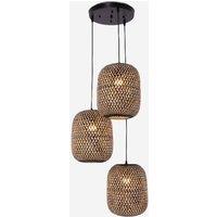 Lightsin Modern Creative Bamboo Handcrafted 3-Light Pendant Lamp