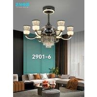Lightsin Luxurious Palace Crystal Ceiling Fan with LED Color Changing Light