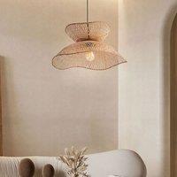 Lightsin Natural Bamboo Woven Pendant Light for Cozy Interiors