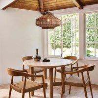 Lightsin Rattan Pendant Light for Modern Boho Interiors Perfect for Kitchen Pendant Lighting and Living Spaces