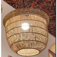 Lightsin Rustic Paper Rope and Iron Basket Pendant Light for Cozy Spaces
