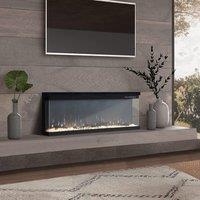 70/80-Inch 3-Sided Wall Mounted Electric Fireplace 9 Flame Colours