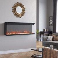 70/80-Inch 3-Sided Wall Mounted Electric Fireplace 9 Flame Colours