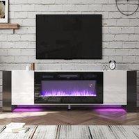 15.8 inch W Modern LED TV Stand with 12 Colour Electric Fireplace