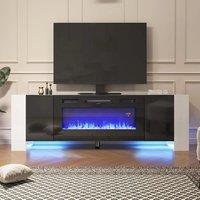 15.8 inch W Modern LED TV Stand with 12 Colour Electric Fireplace