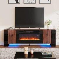 15.8 inch W Modern LED TV Stand with 12 Colour Electric Fireplace