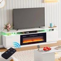 70 inch L Modern LED TV Stand with 12 Colour Electric Fireplace