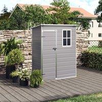 42ft/ 43ft Plastic Outdoor Garden Storage Shed with Style A/B in Grey