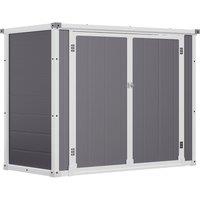 4x2ft Plastic Waterproof Grey Garden Tool Bicycle Storage Shed