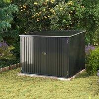 6ft Gardens Plan Galvanized Steel Bicycle Storage Shed Charcoal Black