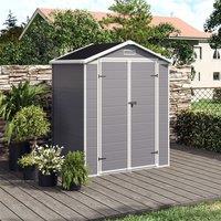 42ft/ 43ft Plastic Outdoor Garden Storage Shed with Style A/B in Grey