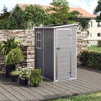 42ft/ 43ft Plastic Outdoor Garden Storage Shed with Style A/B in Grey