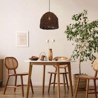 Lightsin Rustic Woven Rattan Dome Pendant Light for Cozy Interiors