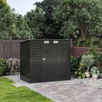 64ft Galvanized Steel Outdoor Garden Storage Shed