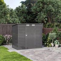 64ft Galvanized Steel Outdoor Garden Storage Shed