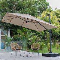 300cm Wide Garden Parasol Outdoor Hanging UV Resistant and Waterproof Umbrella for Patio